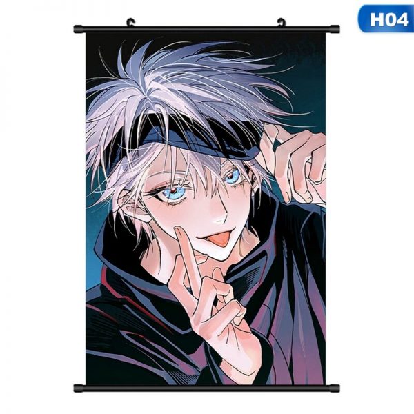 WTQ Canvas Painting Retro Poster Jujutsu Kaisen Poster Wall Decor Wall Art Picture for Living Room 5 - OFFICIAL ®Jujutsu Kaisen Merch
