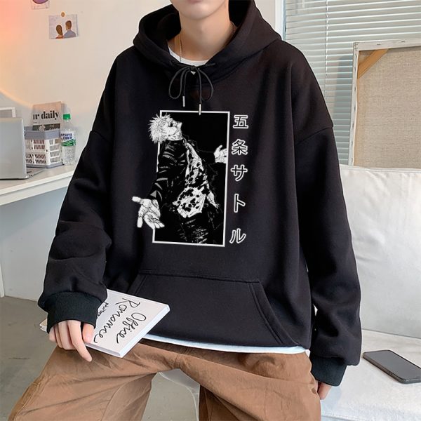 Jujutsu Kaisen Gojo Satoru Comics Print Hooded Men Warm Winter Sweatshirts Fashion Harajuku Hoodies Casual Streetwear 1 - OFFICIAL ®Jujutsu Kaisen Merch