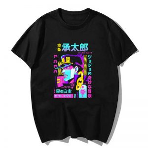 2020 Jojo Bizarre Adventure Jotaro Stardust Crusader Front Print Only T Shirt Men Kawaii Tops Cartoon 1 - OFFICIAL ®Jujutsu Kaisen Merch